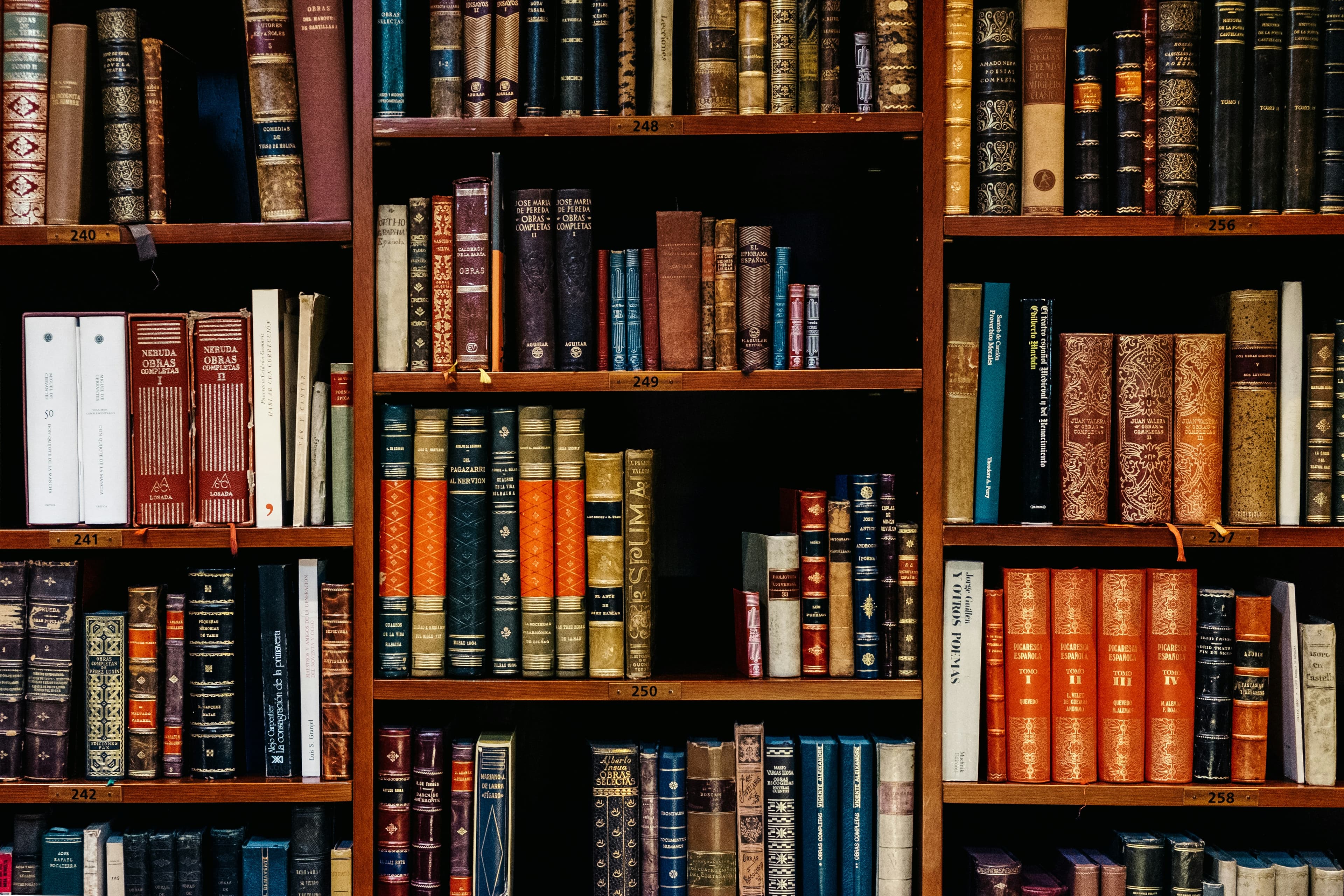 Library shelves